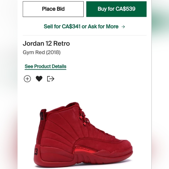 ❌️SOLD JORDAN 12 RETRO in GYM RED - Picture 6 of 6